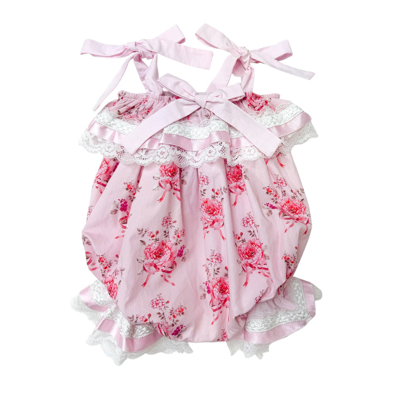 Amelia Pink Flower Print Romper