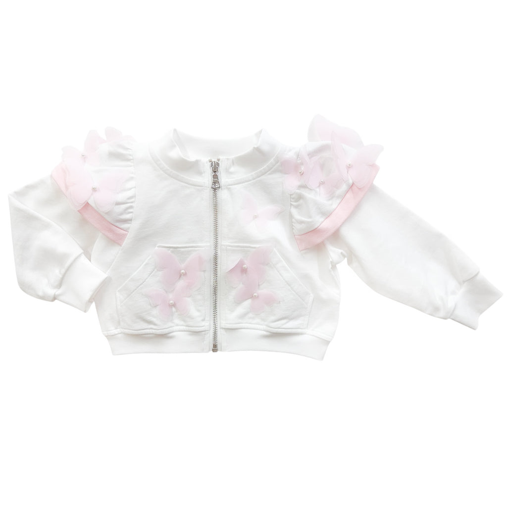 White Butterfly Cotton Jacket