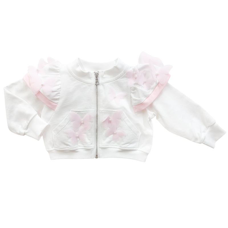 White Butterfly Cotton Jacket
