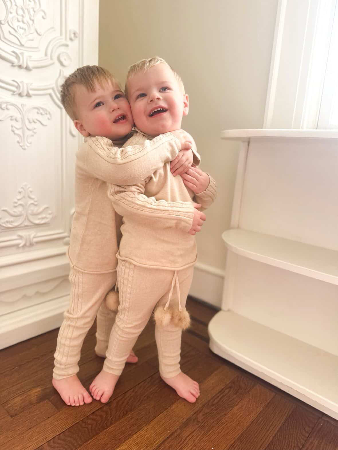 Oatmeal Cableknit Top and Pants Set