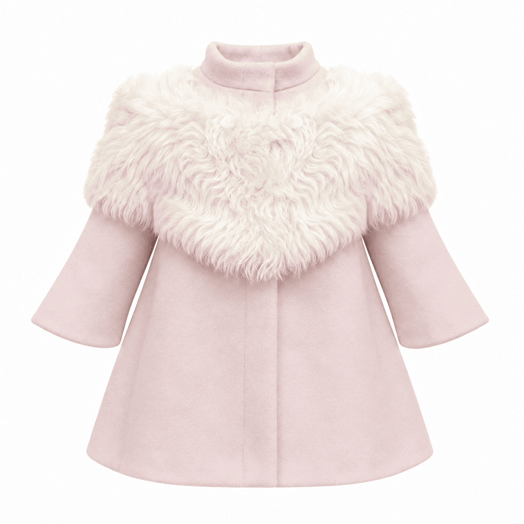 Faina Pink Wool Coat - Petite Maison Kids