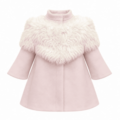 Faina Pink Wool Coat - Petite Maison Kids