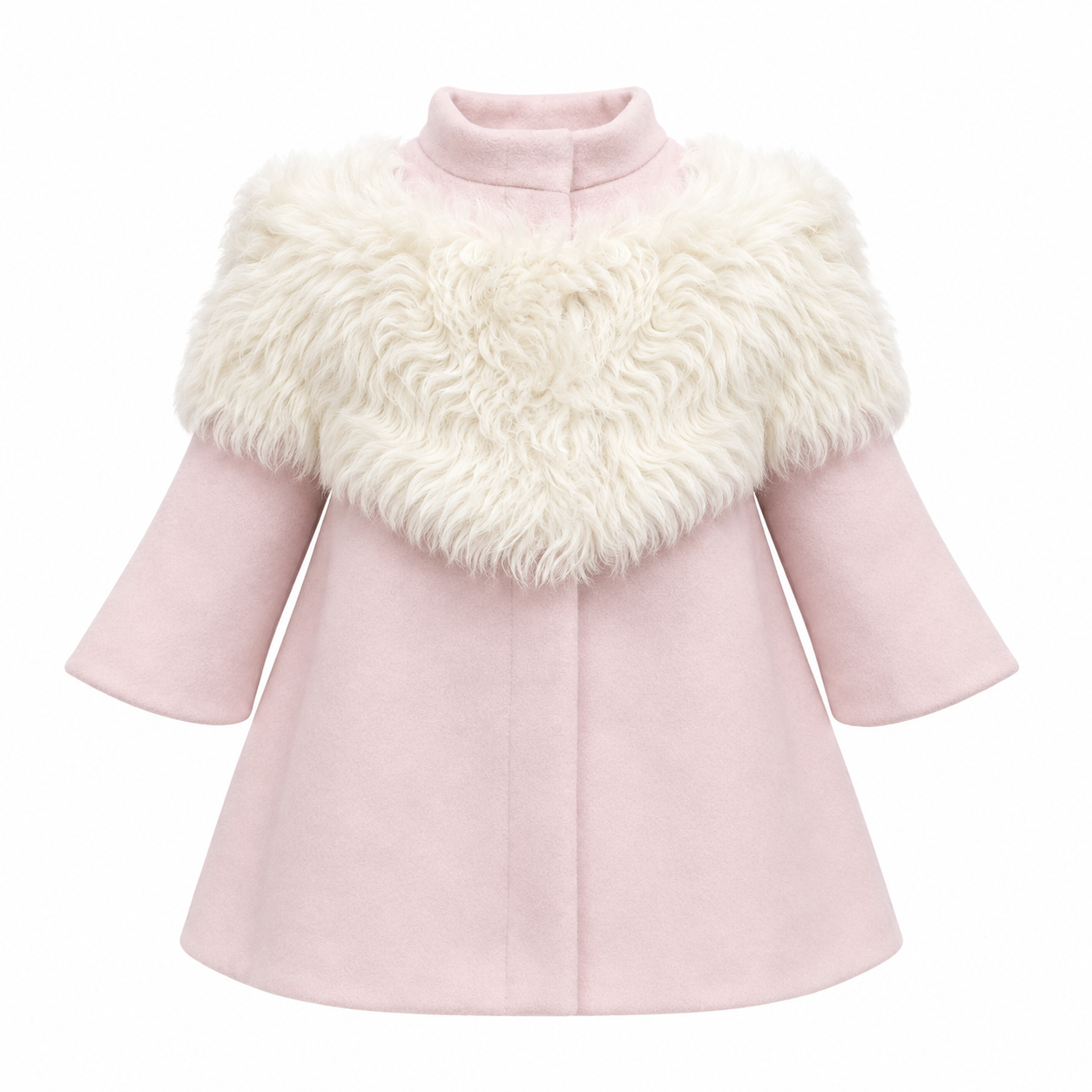 Faina Pink Wool Coat