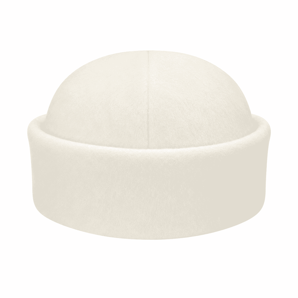 Klara Ivory Wool Girls' Boater Hat