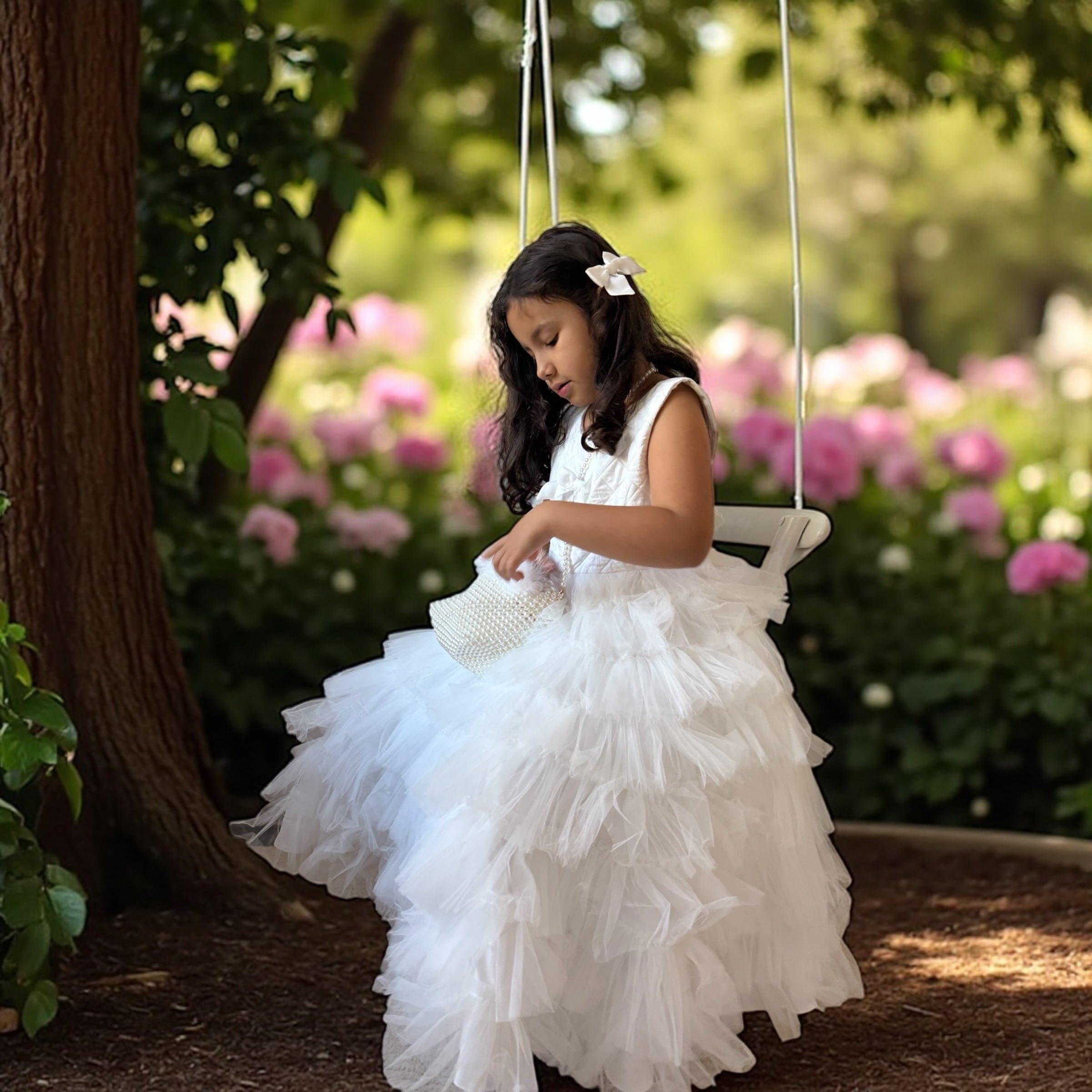Poppy White Quilted Dress