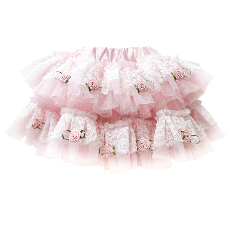 Harlow Pink Embroidered Tulle Skirt