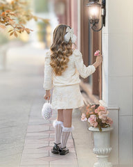 Ava Ivory Flower Sweater