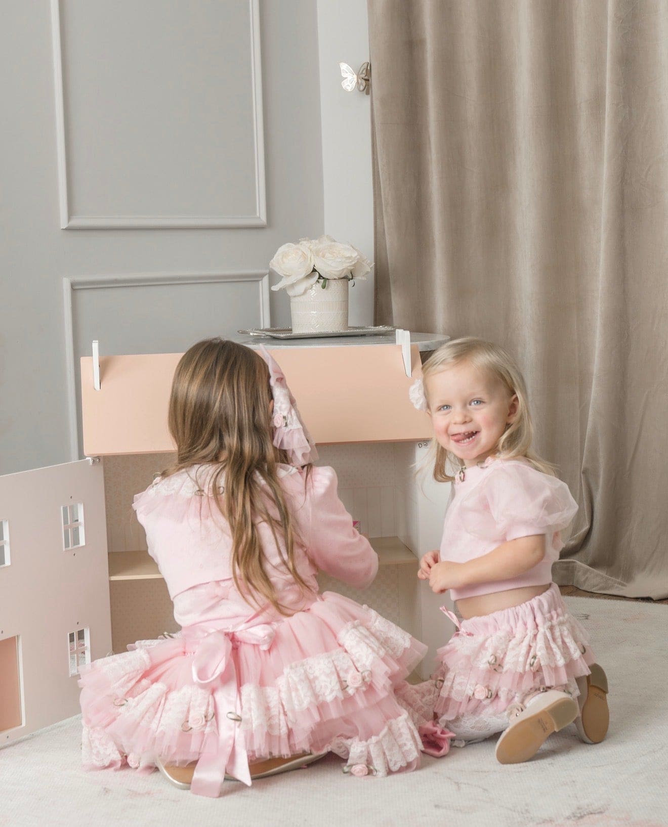 Harlow Pink Embroidered Tulle Skirt - Petite Maison Kids