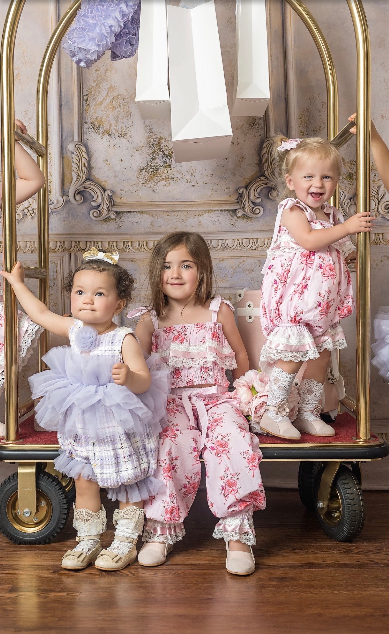 Amelia Pink Flower Print Romper