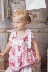 Amelia Pink Flower Print Romper