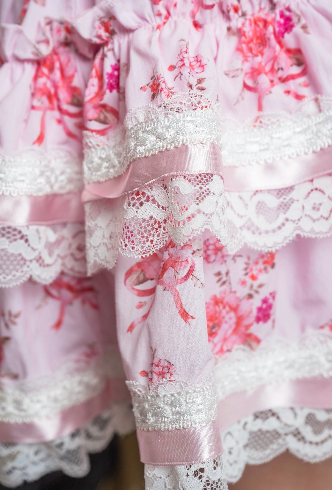 Amelia Pink Flower Print Skirt
