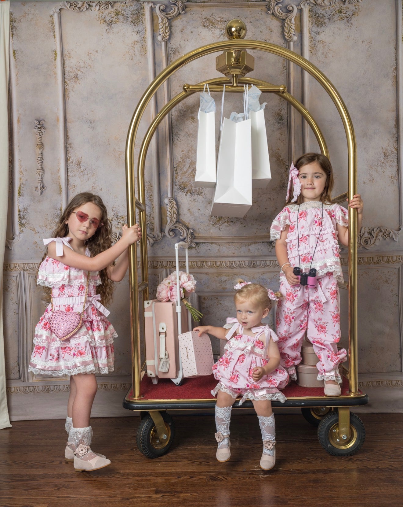 Amelia Pink Flower Print Romper