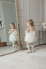 Poppy White Quilted Romper