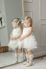 Poppy White Quilted Romper