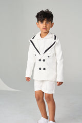 Alex White Shorts With Black Contrast Line - Petite Maison Kids