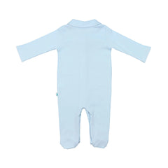 Baby Blue Brushed Cotton Onesie Babygrow
