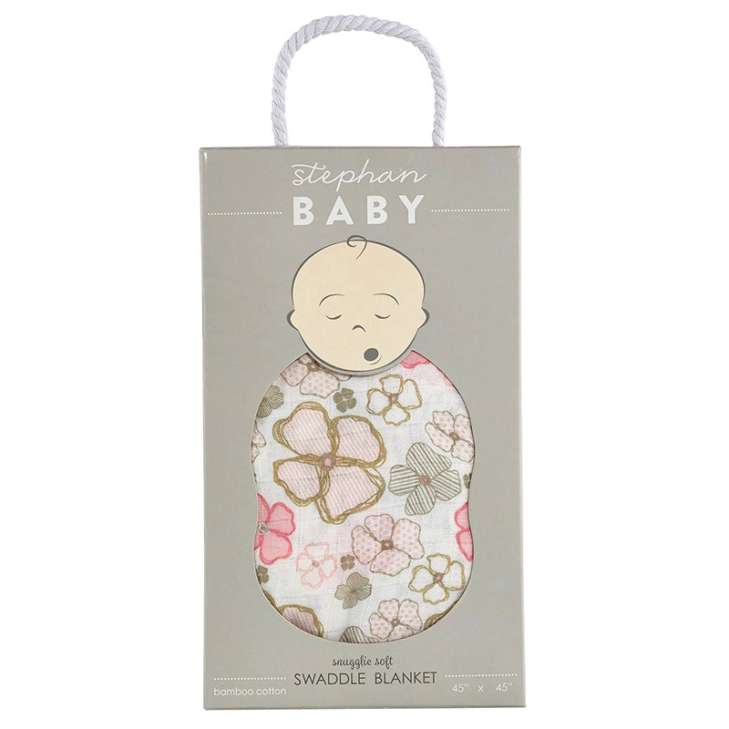 Posies Bamboo Swaddle Blanket
