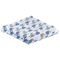 Whale Print Bamboo Swaddle Blanket