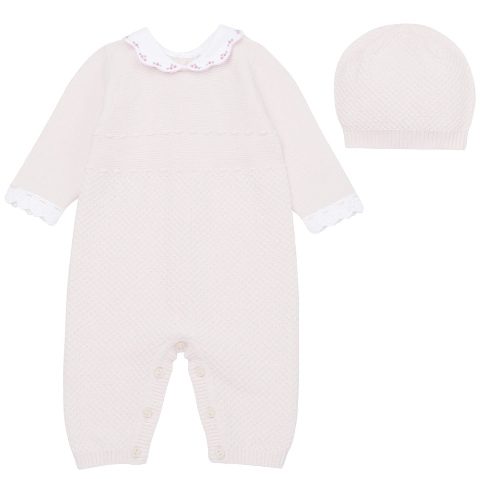 Hallie Pink Knit All in One and Hat