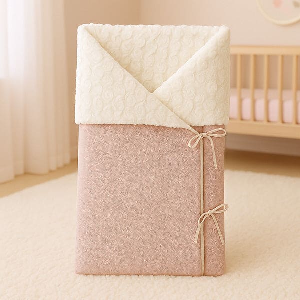 Winter Sack For Newborn with Fur and Double Bow