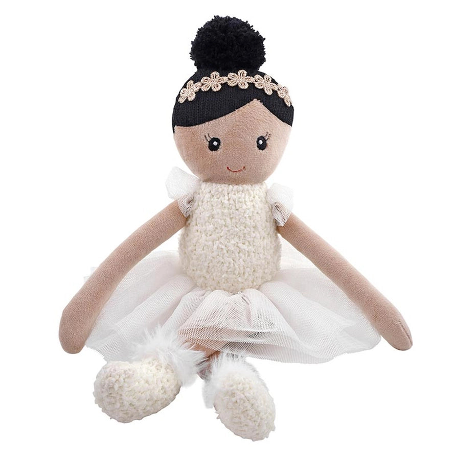 White Tutu Ballerina Doll 12"