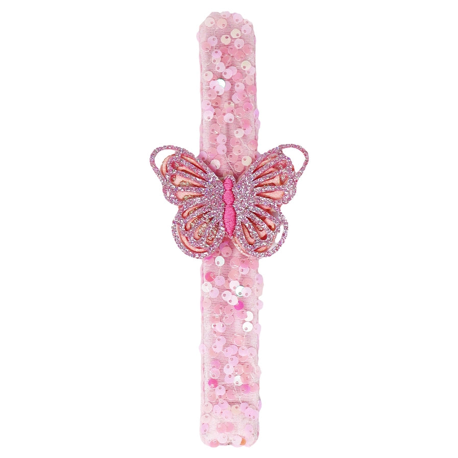 Butterfly Sequin Slap Bracelet