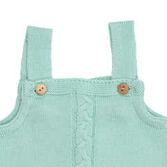 Mint Green Braid Knit Romper