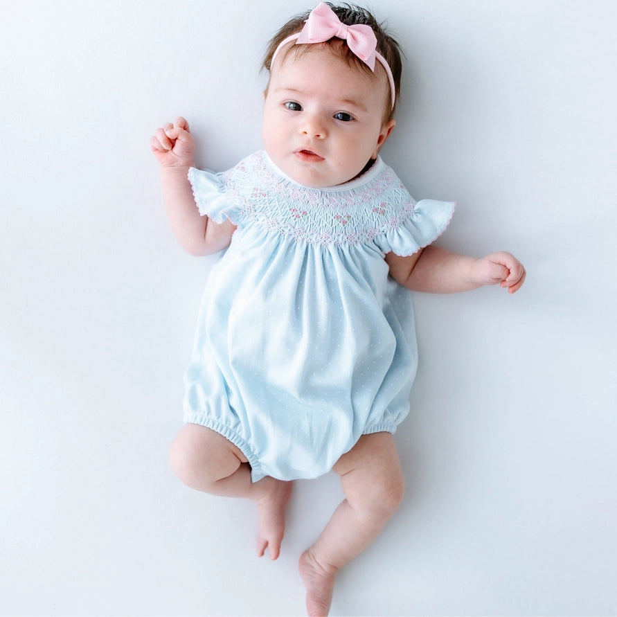 Piper's Bishop Pima Cotton Smocked Romper