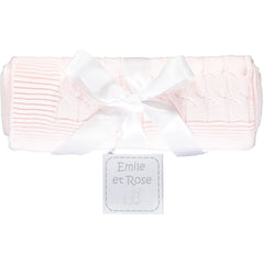 Gillian Pink Knit Baby Blanket