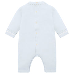 Kristian Boys Blue Teddy Knit All in One & Hat Set