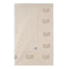 Beige Cotton Knitted Baby Blanket