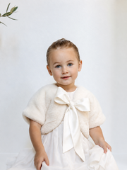 White Faux Fur Bolero