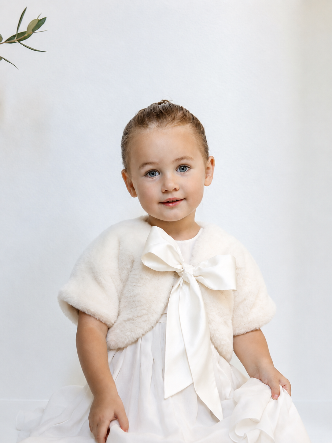 White Faux Fur Bolero