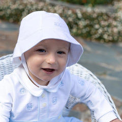 White Fishermans Baby Sun Hat