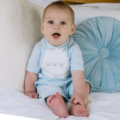 Jonnie Boys Baby Blue Teddy Top and Shorts Set