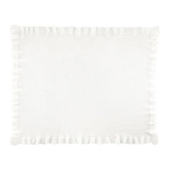 Ivory Knit Blanket with Ruffle