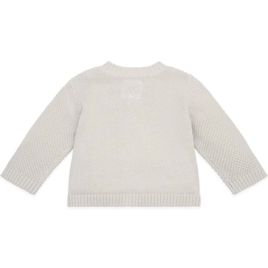 Cypress Stone Cotton Knit Baby Cardigan