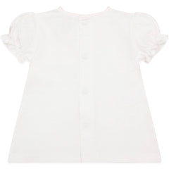 Jewell Pink and White Girls Top and Shorts Summer Set