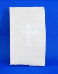 White Satin Covered Keepsake Baby Bible with Cross