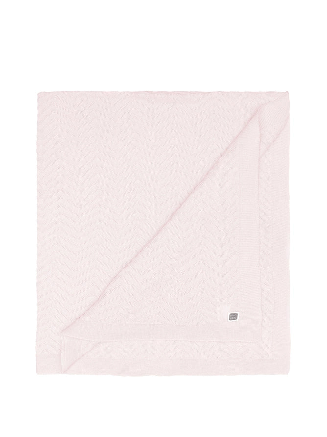 Pink Knitted Cotton Baby Blanket