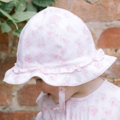 Jolene Baby Girls Pink Floral Print Sun Hat