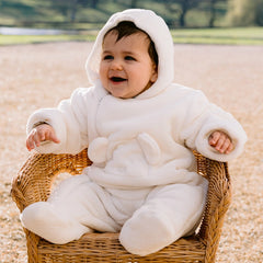 Everley Ivory Fleece Baby Snow Suit