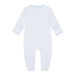 Little Crawlers Footie — Light Blue Pima Cotton Baby Footie