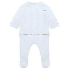 Karl Boys Blue Knitted Outfit & Hat Set