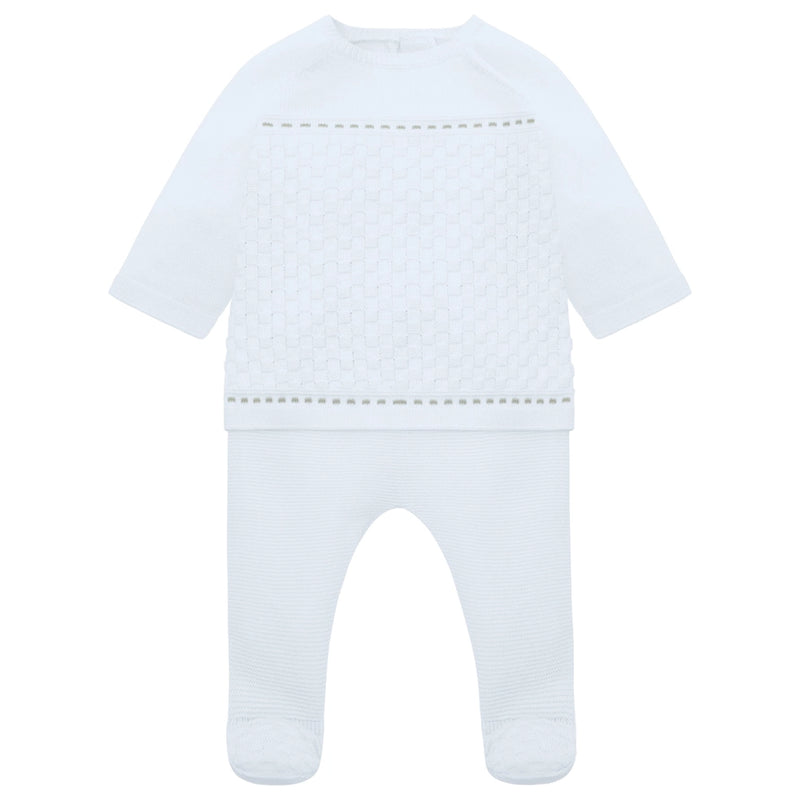 Karl Boys Blue Knitted Outfit Set