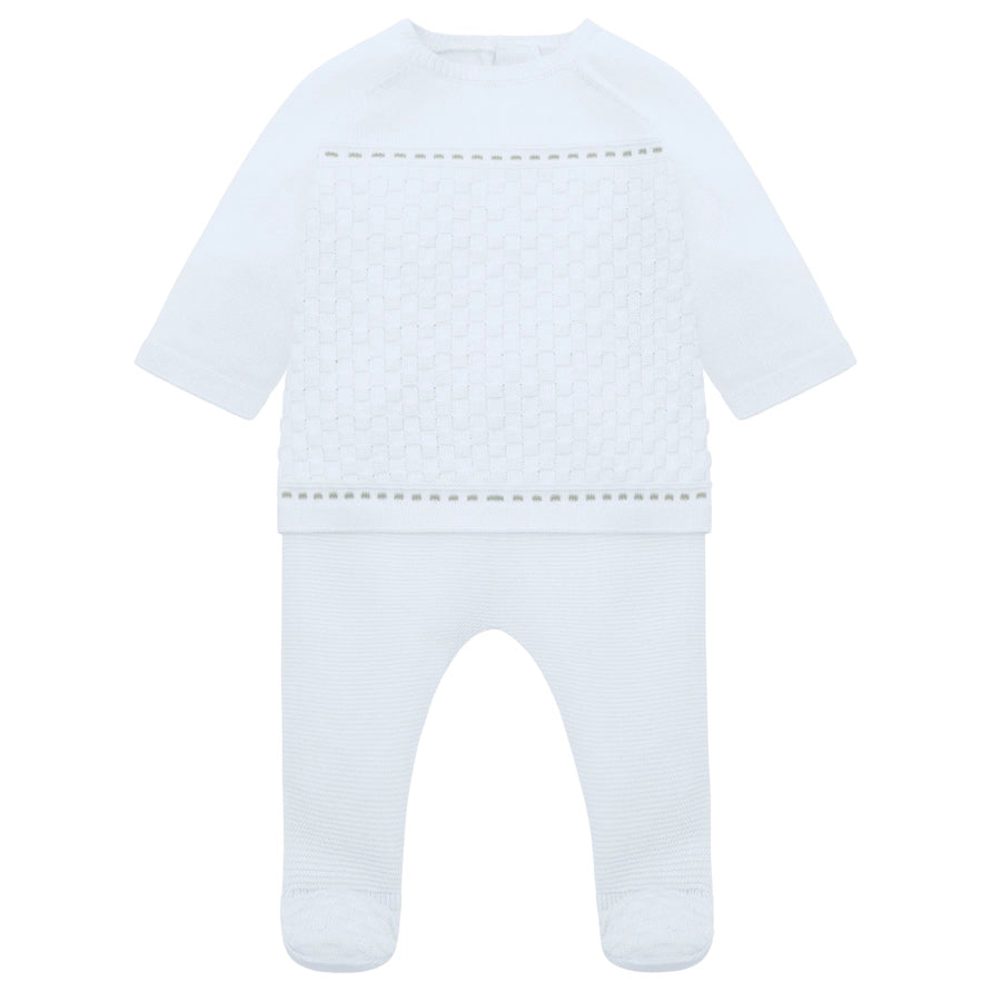 Karl Boys Blue Knitted Outfit & Hat Set