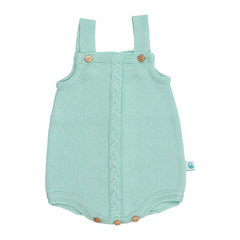 Mint Green Braid Knit Romper