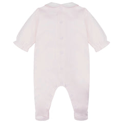 Karen Baby Girls Pink Floral Embroidery Babygrow