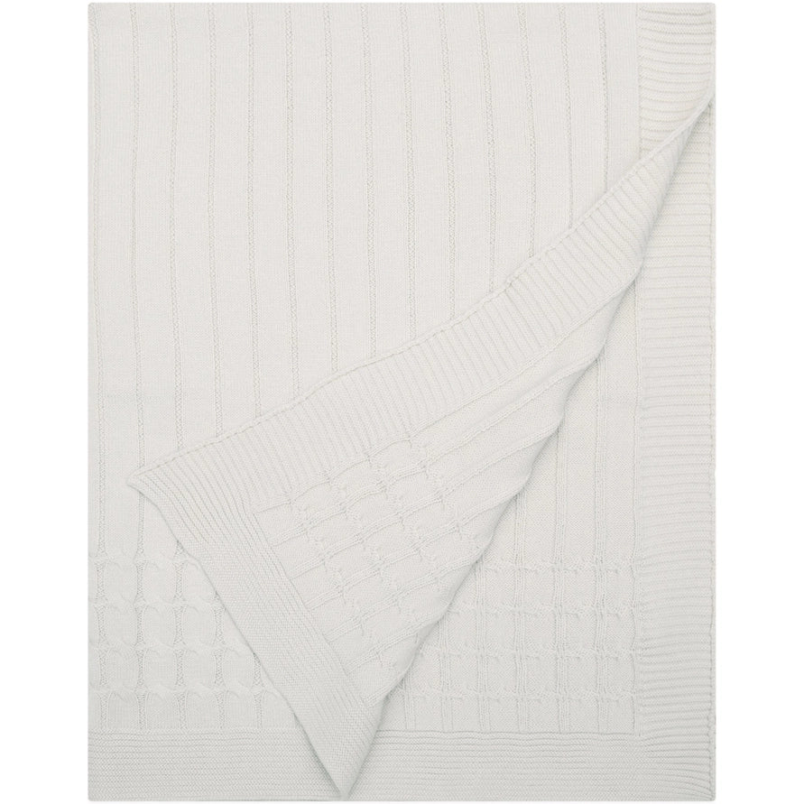 Beige Knit Baby Blanket