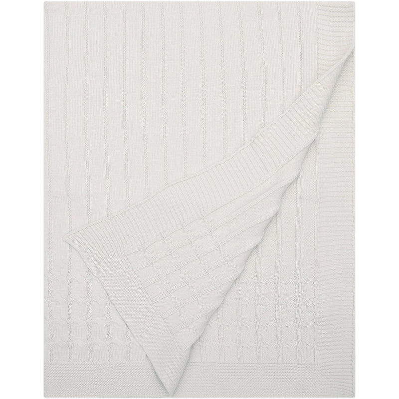 Beige Knit Baby Blanket